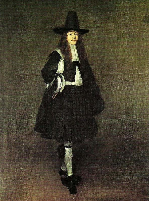 Gerard Ter Borch man in black, c Norge oil painting art